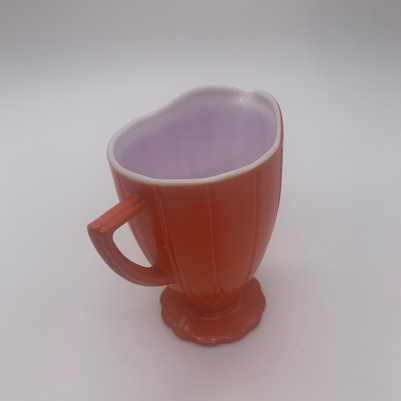 Vtg. Mid Century Hazel Atlas Newport Platonite 7oz Footed Creamer Jug USA - Picture 2 of 15